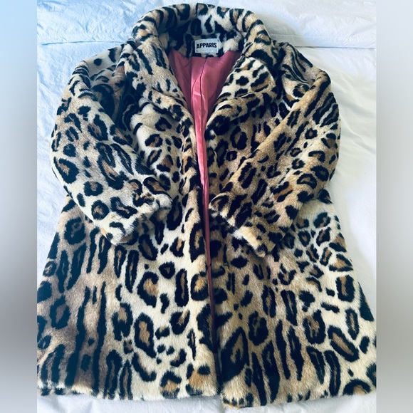 Apparis leopard print faux fur coat size Small - Picture 2 of 10